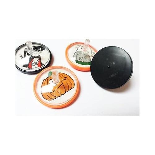 10pc Halloween Spin Tops 35mm Spinning Boys Kids Pinata Birthday Joke Party Favors Game Favours bags Loot Cup Cake Top