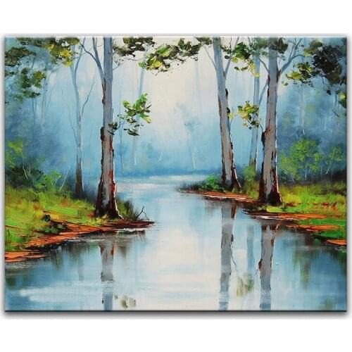 100% hand painted oil painting Home decoration high quality landscape painting pictures DM16071929