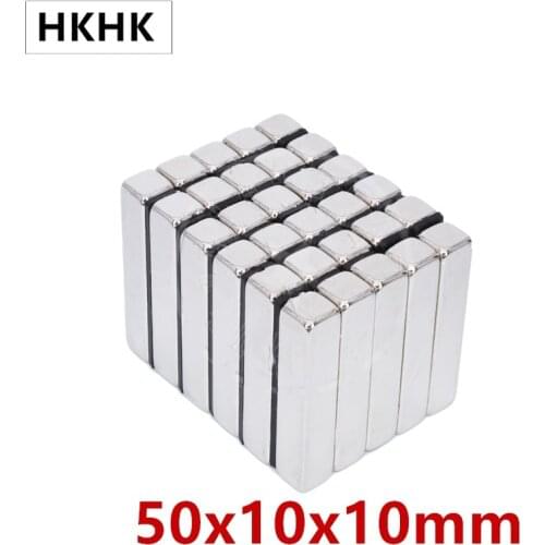 2/5/10/20PCS magnet 50*10*10mm neodymium magnet Rare Earth NEO Magnets 50x10x10 Very Powerful Block Magnets 50mm x 10mm x 10mm
