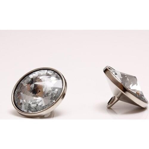 550PCS/LOT) 25MM Satellite Metal Shank Glass Buttons Shinning Furniture Accessories Buckle