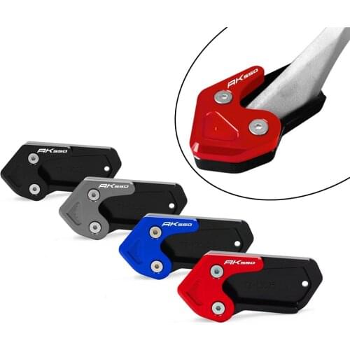 Motorcycle Accessories Kickstand Enlarge Plate Enlarger Extension Support Pad Foot Side Stand For KYMCO AK550 AK 550 2017-2020
