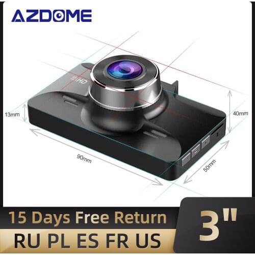AZDOME M01 Pro 3" IPS Screen FHD DVR 1080P Dash Cam Night Vision Car Recorder Car DVR