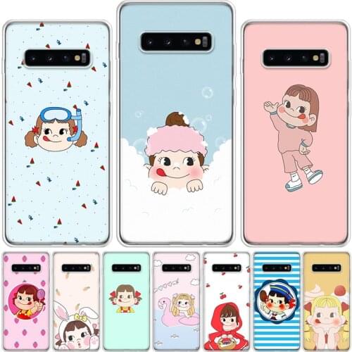 Peko Milky Boy Cute Phone Case For Samsung Galaxy A51 A71 A50 A70 A80 A90 A01 A6 A7 A8 A10 A10S A20S A20E A30 A40 Plus Cover