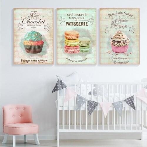 Nordic Decoration Home Posters Kitchen Restaurant Dessert Bread Canvas Painting Wall Art Picture For Living Room Decor No Framed