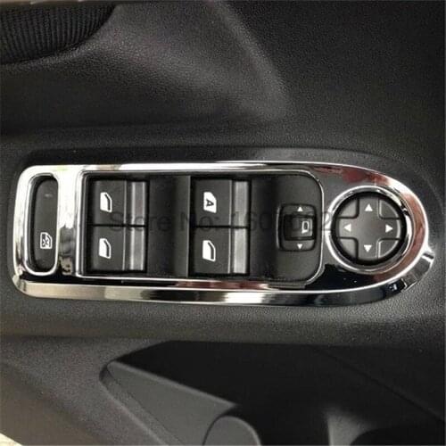 For CITROEN Elysee 2014 ABS Car Door Inner Armrest Window Lifter Switch Button Knob Mask Trim