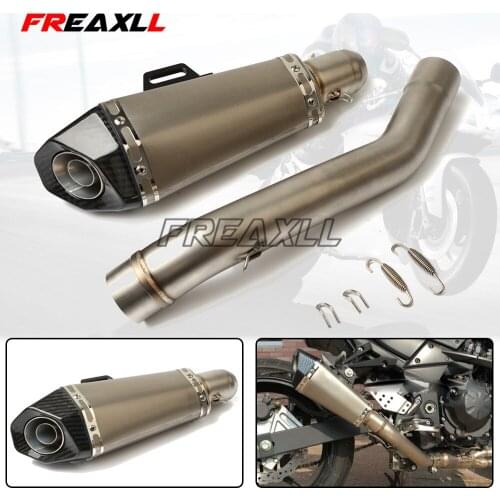 For kawasaki Z800 Z 800 2013 2014-2016 Exhaust Muffler Escape Middle Mid Contact Pipe Motorcycle Full System Exhaust Slip-On