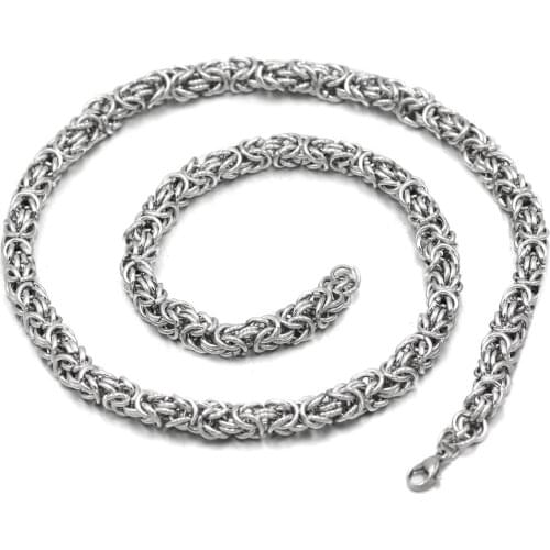 Men stainless steel handmade chain necklace