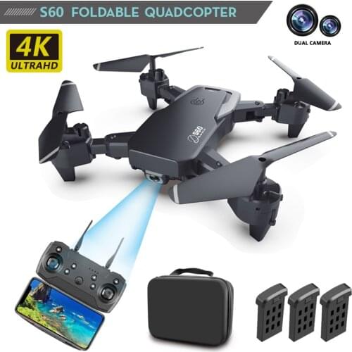 Drone 4k Profesional S60 Drone HD Wide Angle Camera 1080P WiFi Fpv Drone Dual Camera Height Keep Drones Camera Helicopter Toys