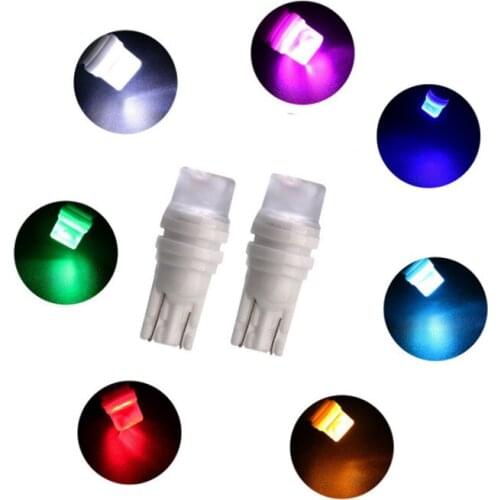 2pcs 7 colors ceramic T10 LED car Semaphore light White blue red pink green yellow For форд фокус 2 Instrument Lights Trunk Lamp