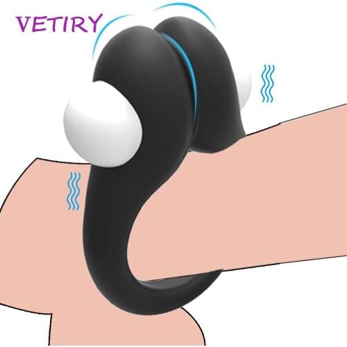 Vibrator Penis Ring Couple Lover Clitoris Stimulation Cock Ring Sex Toys for Men Erection Time Delay Ring Delay Ejaculation