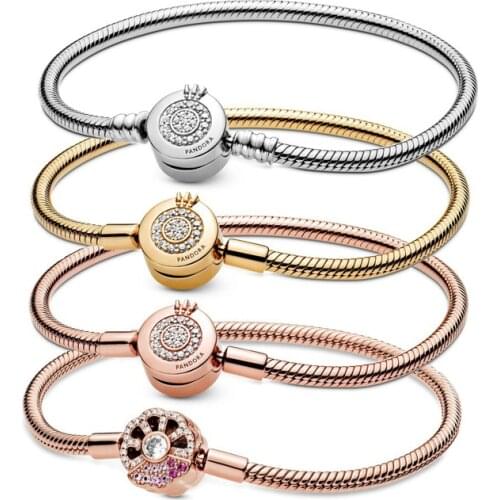 Copper Full Diamond Bracelet Simple Fashion Personality Bracelet Fashion Snake Bone Chain Handmade Plain Pandora Bracelet