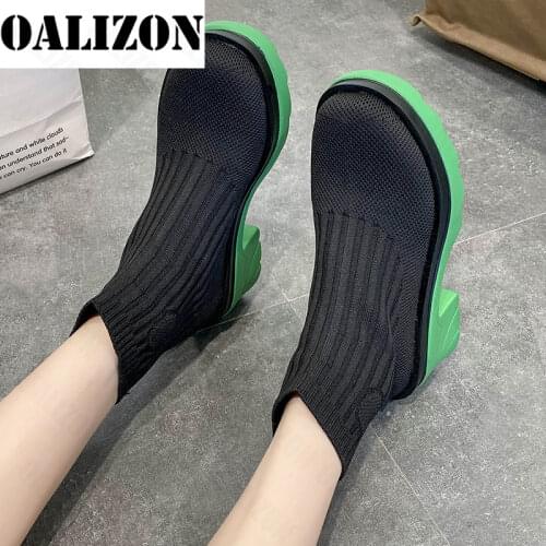 Fashion Winter Platform 2021 New Chelsea Warm Snow Gladiator Sport Socks Boots Ankle Women Boots Motorcycle Botas Chunky Pumps