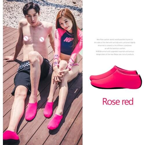 Men Women Water Shoes Swimming Non-slip Shoes Pure Color Summer Aqua Beach Pool Diving Socks Seaside Sneaker