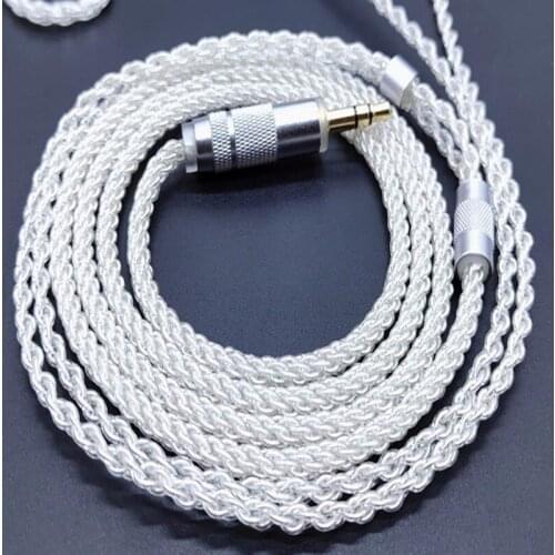 Upgrade cable 0.78mm 2pin For Weston 1964 UE3X UE18 W4R mmcx se215 earphone New single crystal copper silver-plated cable