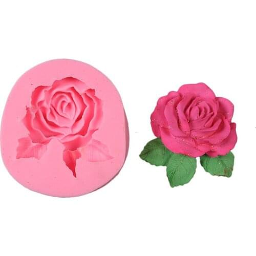 DIY Rose Cake Silicone Mold Chocolate Cake Fudge 3D Mold Handmade Soap Pudding Mold Baking Cake Decoration Tool