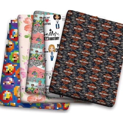 Spring Summer Cotton Super Dense Sewing Fabric Making Womens Wear Dress Children Clothing Home Clothes Cloth c01 0.5Meter