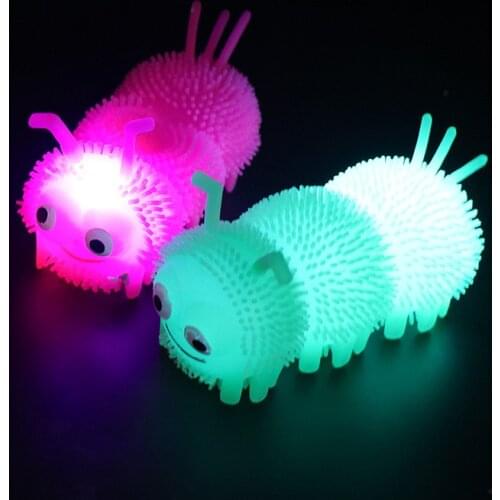 Glow In The Dark Decompression Soft Rubber Flash Ball Light Kids Toy Flash Glowing Toys LED Stars Shine In The Dark Kids Toys E