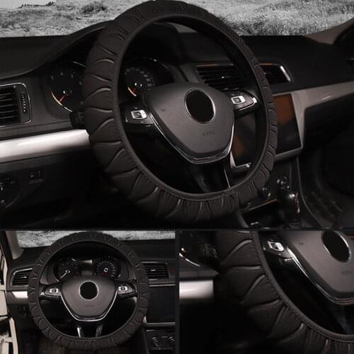 Universal Soft Warm Car Steering Wheel Cover Plush Covers Car-styling Pearl Velvet Auto Decoration Winter Pink Black Anti-slip