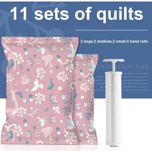 11-piece Vacuum Compression Bag Reusable Storage Bags Space Saver Bags Special Quilt Clothing Storage Artifact