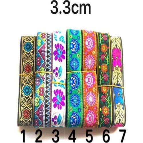 3.3cm ethnic style folk style nation style jacquard ribbon,jacquard webbing,garment ribbon,shoes ribbon,bag ribbon,QC0708B