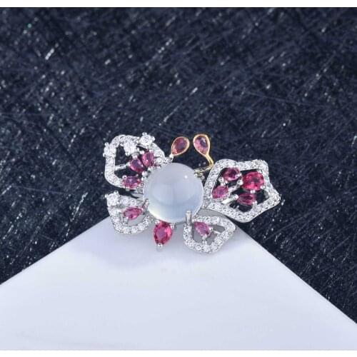QTT Special Pink Flower Ring 925 Sterling Silver Adjustable Ring Temperament Jewelry For Women Wedding Charms Accessories