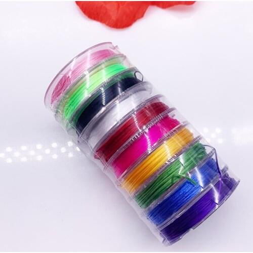 1pack 10pcs 10m Colourful Flexible Elastic Crystal Line Rope Cord for Jewelry Making Beading Bracelet Wire Fishing Thread Rope
