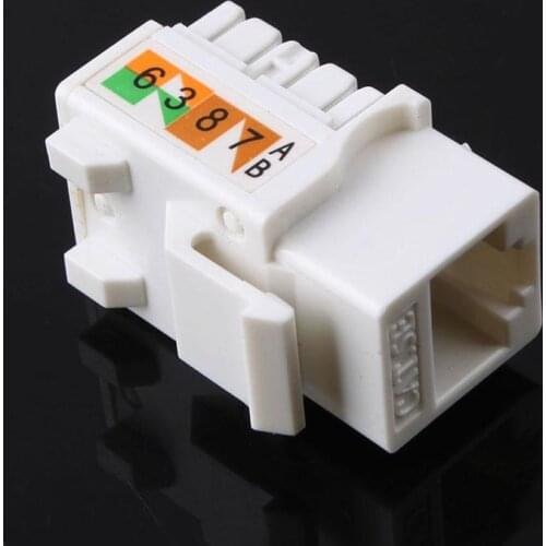 10PCS Cat5E 110 Punch Down Keystone Jack RJ45 CAT5 Network #53046