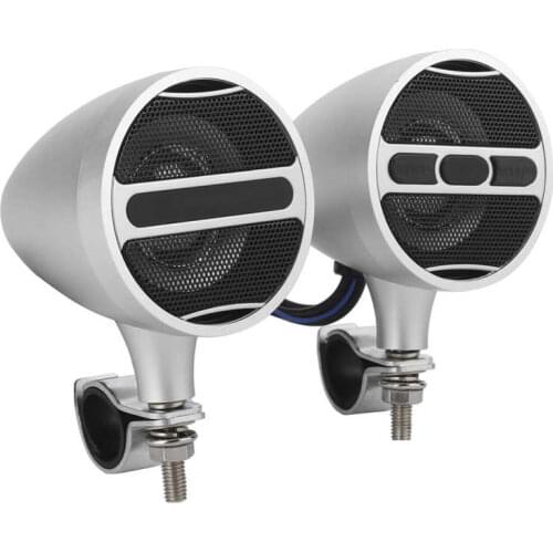 12V Waterproof Motorcycle Speaker Bluetooth Stereo Sound MP3 Music Player FM Radio for 22-30mm Handlebar