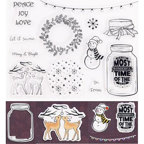 20.5x16cm wish bottle crystal ball Transparent Clear Stamps Silicone Seals Roller Stamp DIY scrapbooking photo album/Card Making