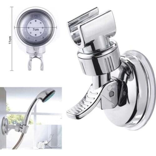2021 Silver Shower Head Holder Bathroom Wall Mount Suction Bracket Suction Cup Shower Holder Bathroom Accessory