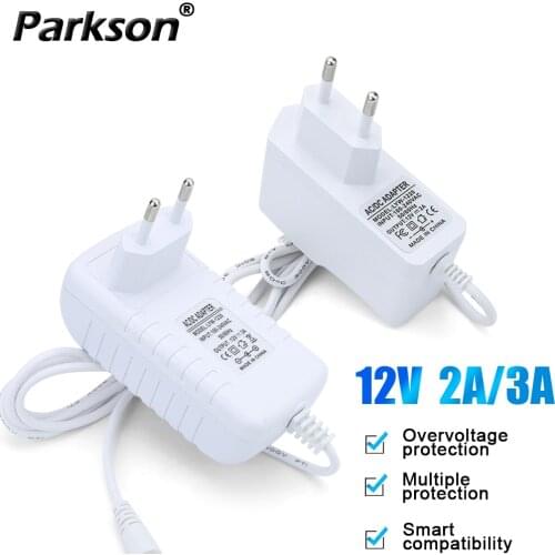 AC DC 12V Power Supply Adapter 2A 3A 5mm 220V To 12V Converter Use for Strip light White EU Plug Power Supply Adapter LED Driver