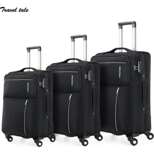 TRAVEL TALE 20"24"28" inch Oxford rolling luggage sets 3 pieces trolley traveling laggage boxes set