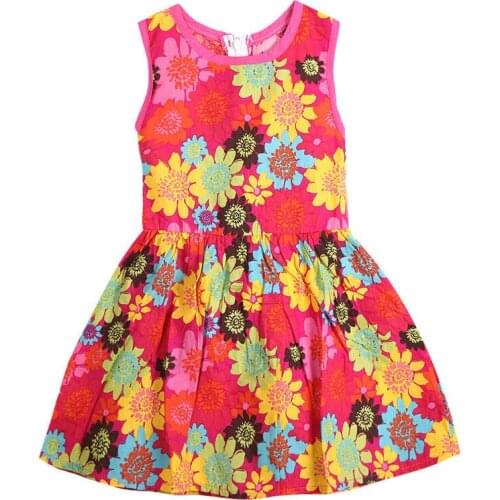 HOT Fashion Infantil Summer Dresses Toddler Kids Girls Princess Dress Floral Lace Sleeveless Bowknot Kids Baby Girls Sundress