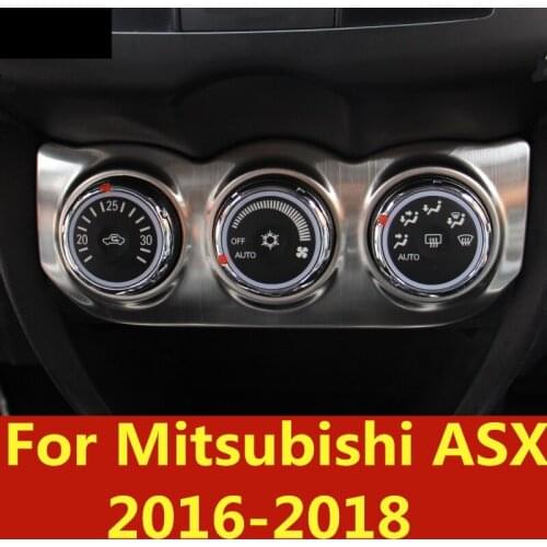 For Mitsubishi ASX 2016-2018 car styling air conditioning Rotate Button Decorative frame Interior decoration Auto Accessories