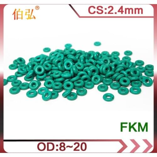 Fluororubber O-Ring 10PCS/lot FKM Sealing CS 2.4mm OD8/9/10/11/12/13/14/15/16/17/18/19/20mm O-Ring Seal Gasket Ring