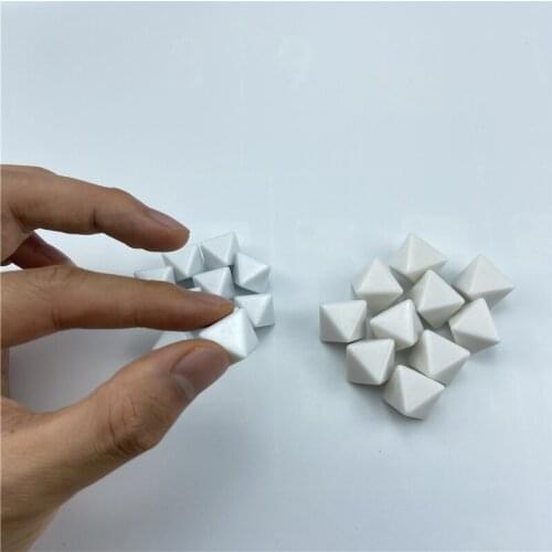 100/200pcs White 13/16mm Corner RPG Dice Blank Dice Acrylic D8 Blank Rounded Board Game Write DIY Carving Children Teaching Dice