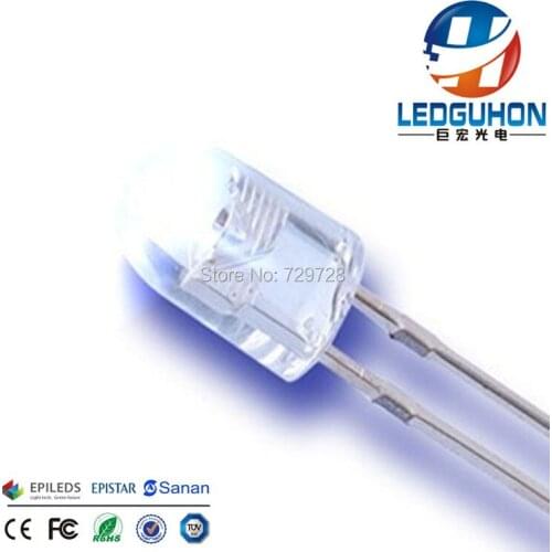 Short legs 5mm oval white led diode used for led light bar