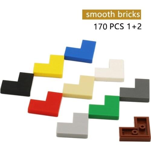 Moc Creative Enlighten Brick 1+2 170pcs DIY Enlighten Classic smooth Building Blocks Compatible with Assembles Particles