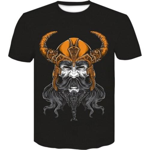 New 3D Mask Avatar Cool Style Black T-shirt For Men Summer Personality Hip Hop fashion mens t-shirts Casual Print t-shirt Top