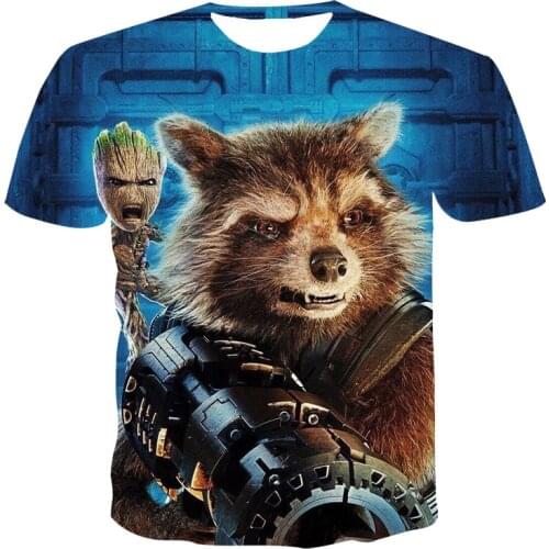 2020 mens new personalized t-shirt animal print cute bear t-shirt 3D mens t-shirt novelty animal top mens t-shirt