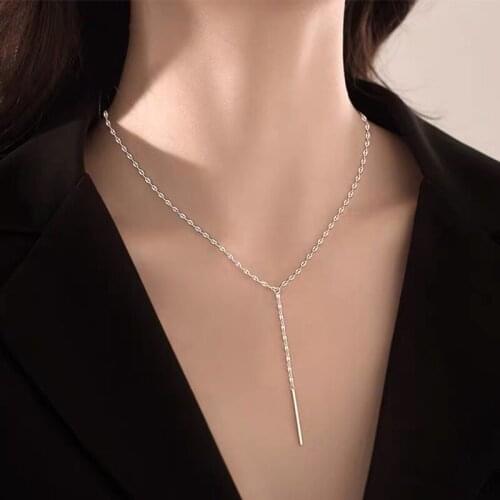 New Y-shaped Necklace Stainless Steel Y-shaped Necklace, Minimalist Y-shaped Necklace, Gifts for Girlfriends, Sisters and Brides