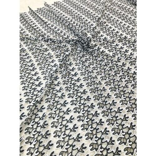 New Style Africa Lace Fabric 2021 High Quality Lace Water Soluble Embroidered Fashion Soft Lace Fabric 5 Yards