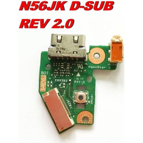Original For ASUS N56JK USB and audio Board N56JK D-SUB REV 2.0 TESTED GOOD Free shipping