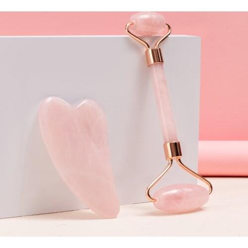 Face-lifting Jade Crystal Beauty Device Facial Scraping Massage Powder Crystal Roller Scraping Set Facial Massage Jade Roller