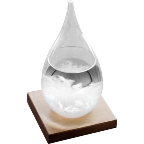 65x115mm Transparent Droplet Storm Glass Water Drop Weather Storm Forecast Predictor Monitor Bottle Barometer Home Decor