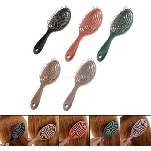 5 Color Detangle Combs Hairbrush Hair Scalp Massage Comb Wet Curly Hair Brush for Hairdressing Styling Tools