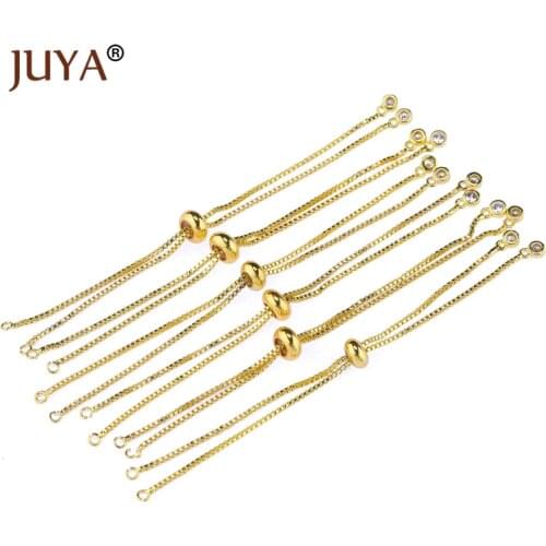 Adjustable two loops connector chain for making jewelry diy bracelets accessories 10pcs wholesale
