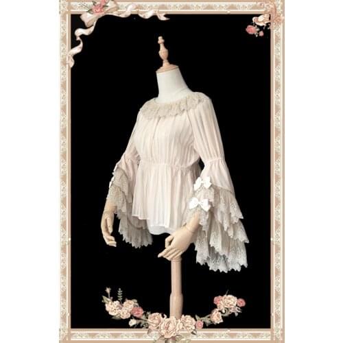 Magic Tea Ice Cream Party Lolita Dress Cosplay Costume Blouse Chiffon Sleeves Blouse