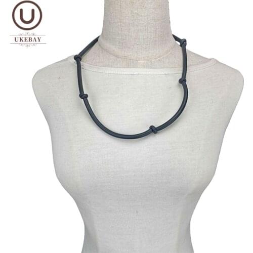 UKEBAY New Rubber Choker Necklaces Women Simple Necklace Festival Gift Ethnic Style Jewelry Neck Accessories Goth Clothes Chain