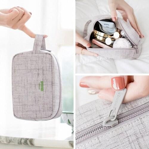 Women Small Cosmetic Bag Travel Zipper Makeup Pouch Korean Cute Make Up Organizer Necessaire Lipstick Beauty Toiletry Bags